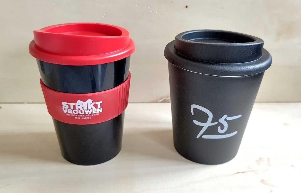 Koffiebeker 300ml met deksel – herbruikbaar – nieuw, Overige materialen, Overige typen, Nieuw, Ophalen of Verzenden