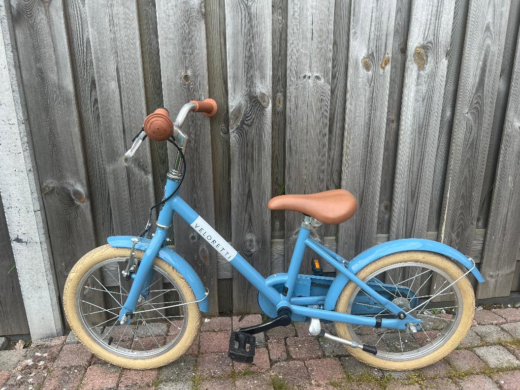 Veloretti maxi fiets  blauw 16 inch, Fietsen en Brommers, Fietsen | Kinderfietsjes, Ophalen, Gebruikt, 16 tot 20 inch, Veloretti
