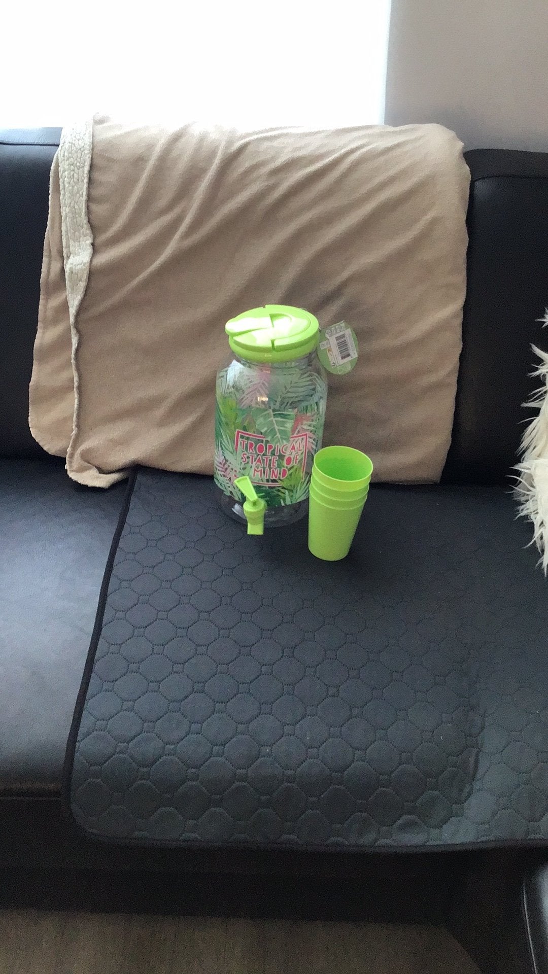 Limonade tap met 4 bekers meerdere kleuren aanwezig, Ophalen of Verzenden, Nieuw