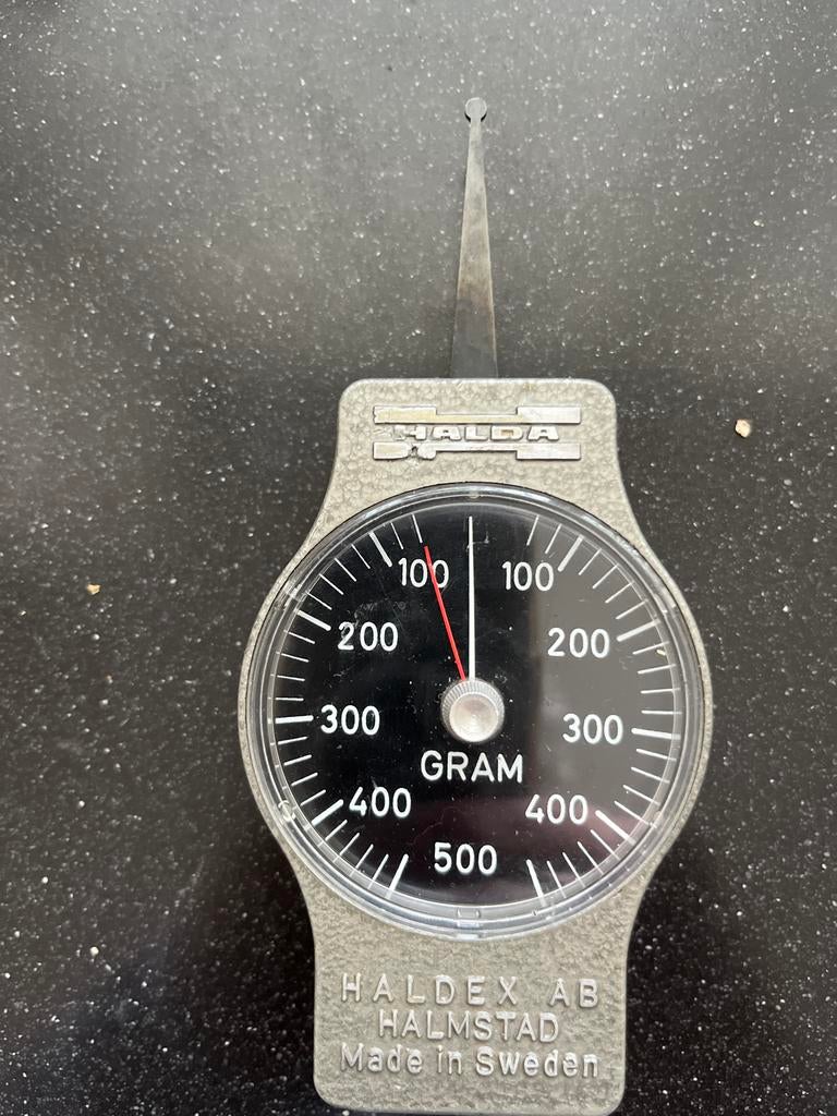 Vintage Halda krachtspanningsmeter - 500 gram, Ophalen of Verzenden, Zo goed als nieuw, Overige typen, Minder dan 50 kg