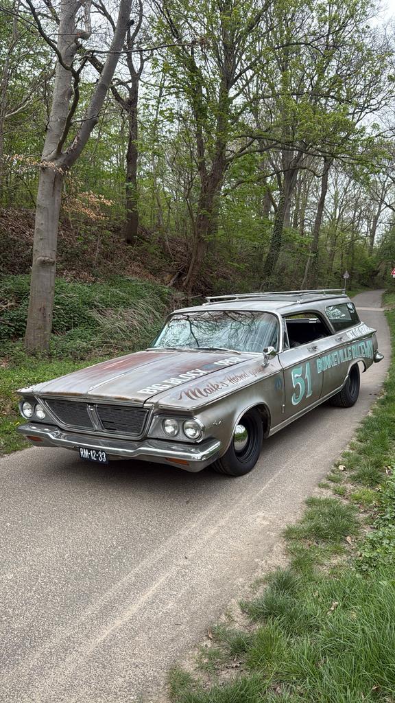 1964 Chrysler New Port Station wagon hardtop 383, Auto's, Oldtimers, Automaat, Chrysler, Zilver of Grijs, Stationwagon