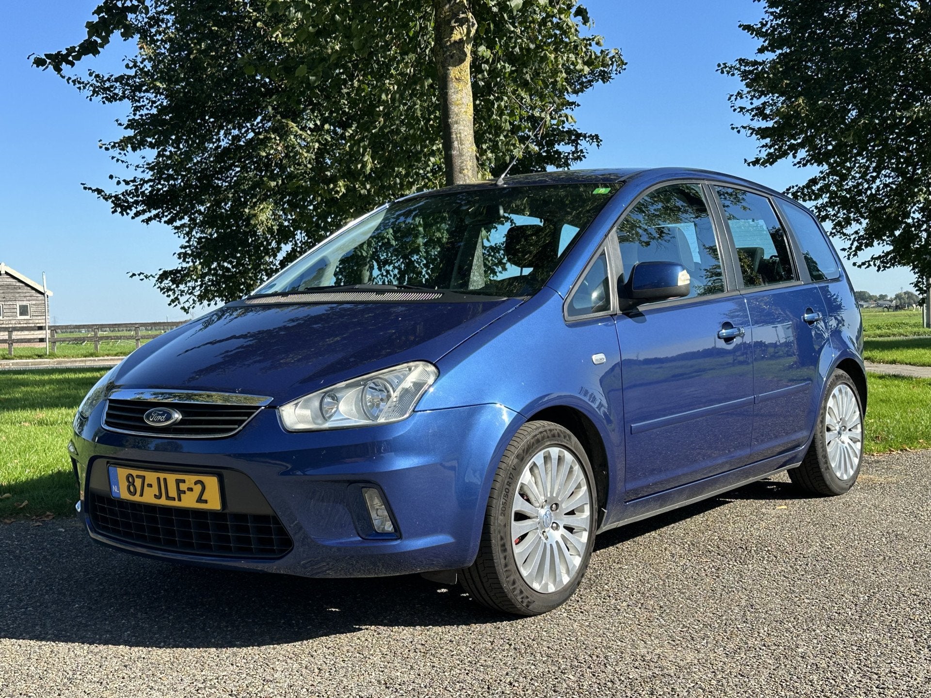 Ford C-MAX 2.0-16V Titanium Autom * Als nieuw * dealer auto, Auto's, Stof, Gebruikt, Blauw, Origineel Nederlands