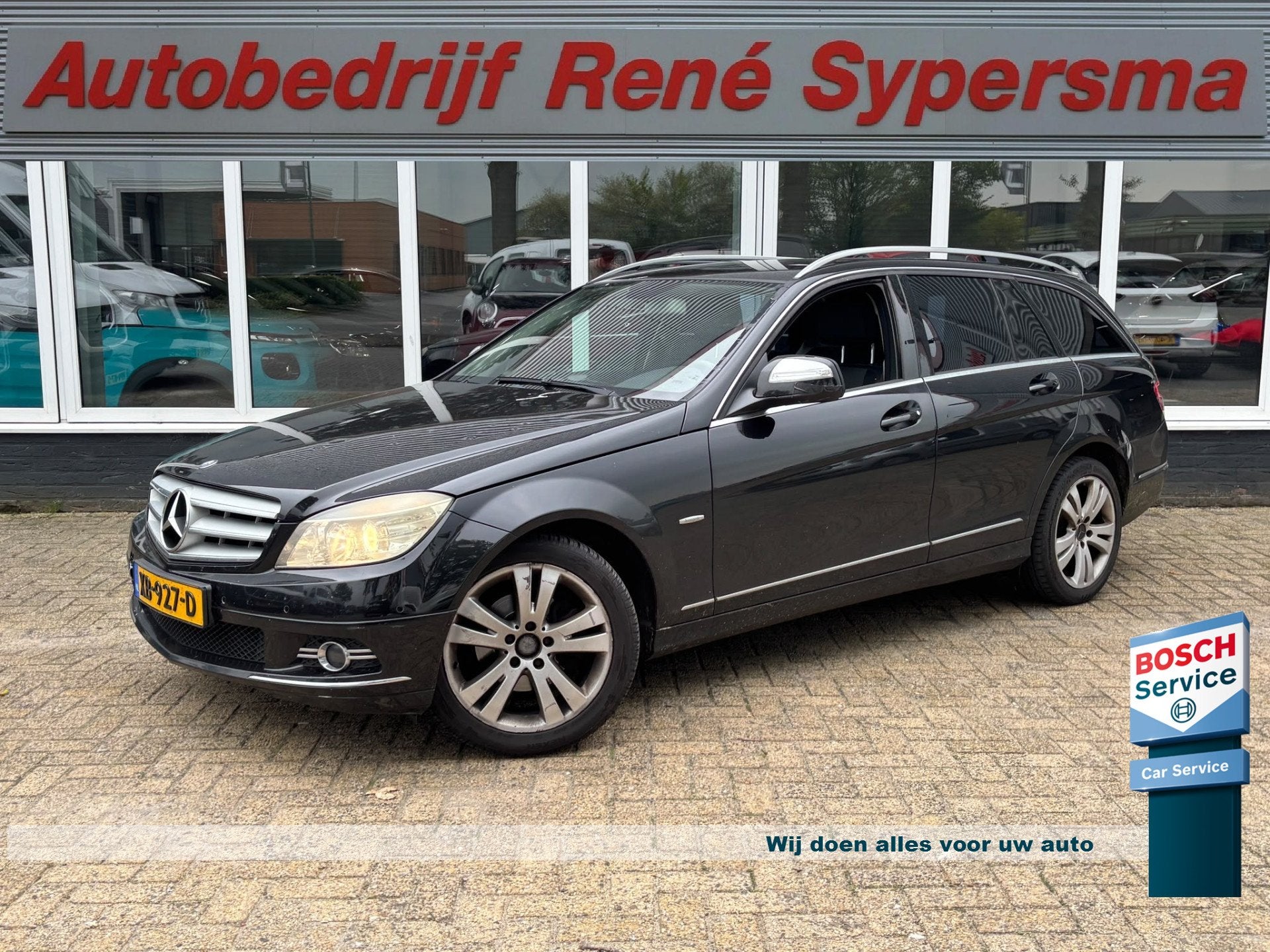Mercedes-Benz C-Klasse Estate 200 CDI Avantgarde | Trekhaak, Auto's, Automaat, Dealer onderhouden, Zwart, 4 cilinders