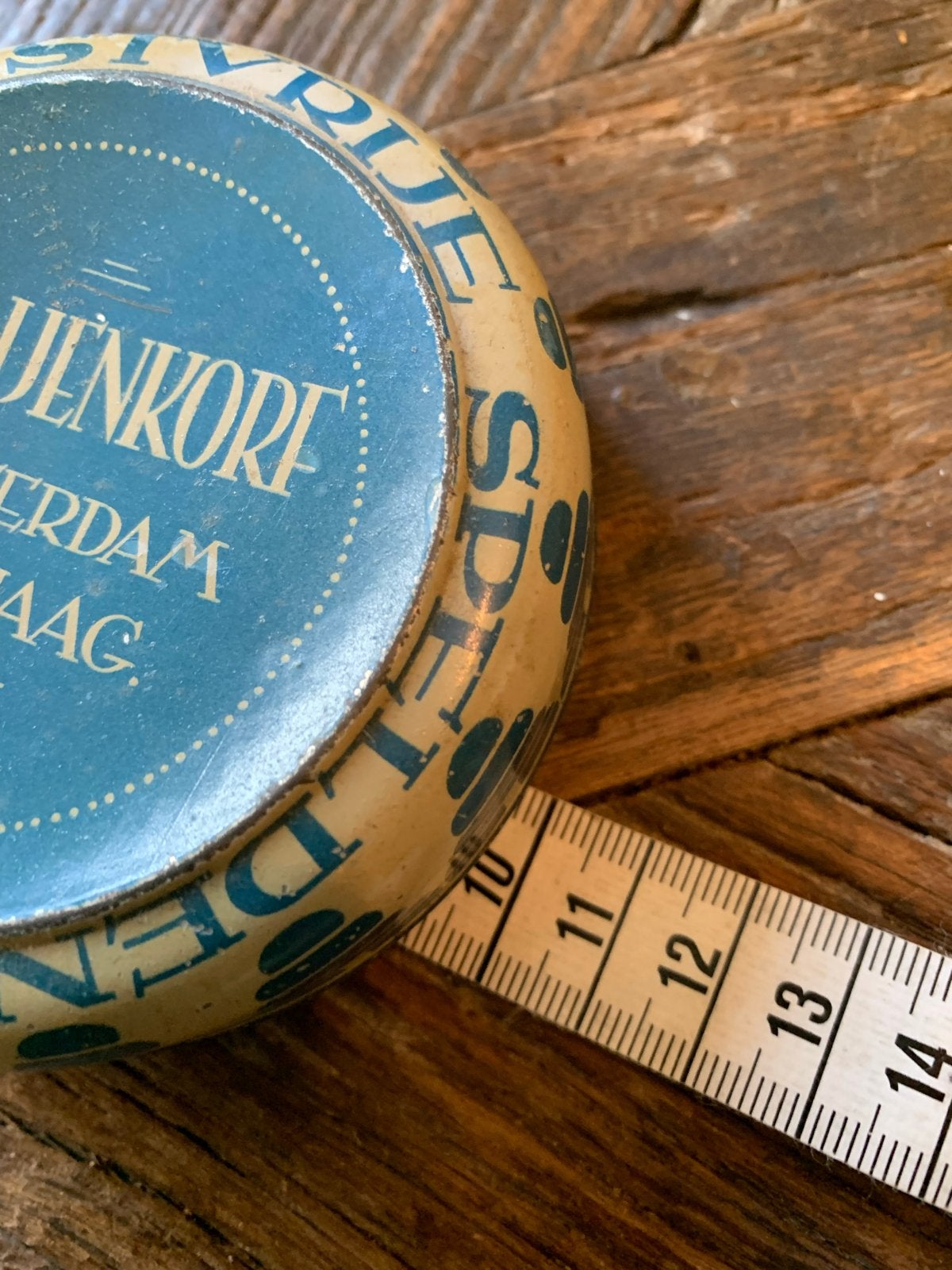 Vintage antiek blik De Bijenkorf Blik - Amsterdam Den Haag, Verzamelen, Ophalen of Verzenden, Gebruikt, Overige, Overige merken