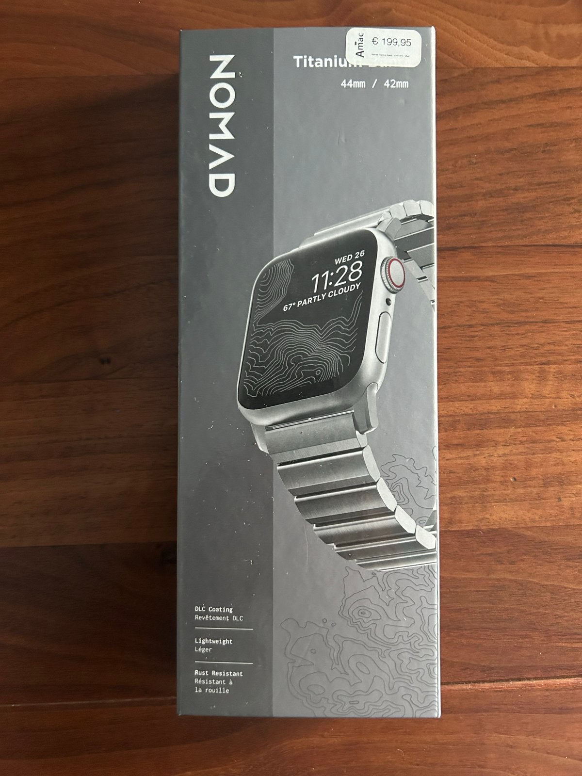 Nomad Titanium Band voor Apple Watch 44mm/42mm, Ophalen of Verzenden, Zo goed als nieuw, Zilver, IOS