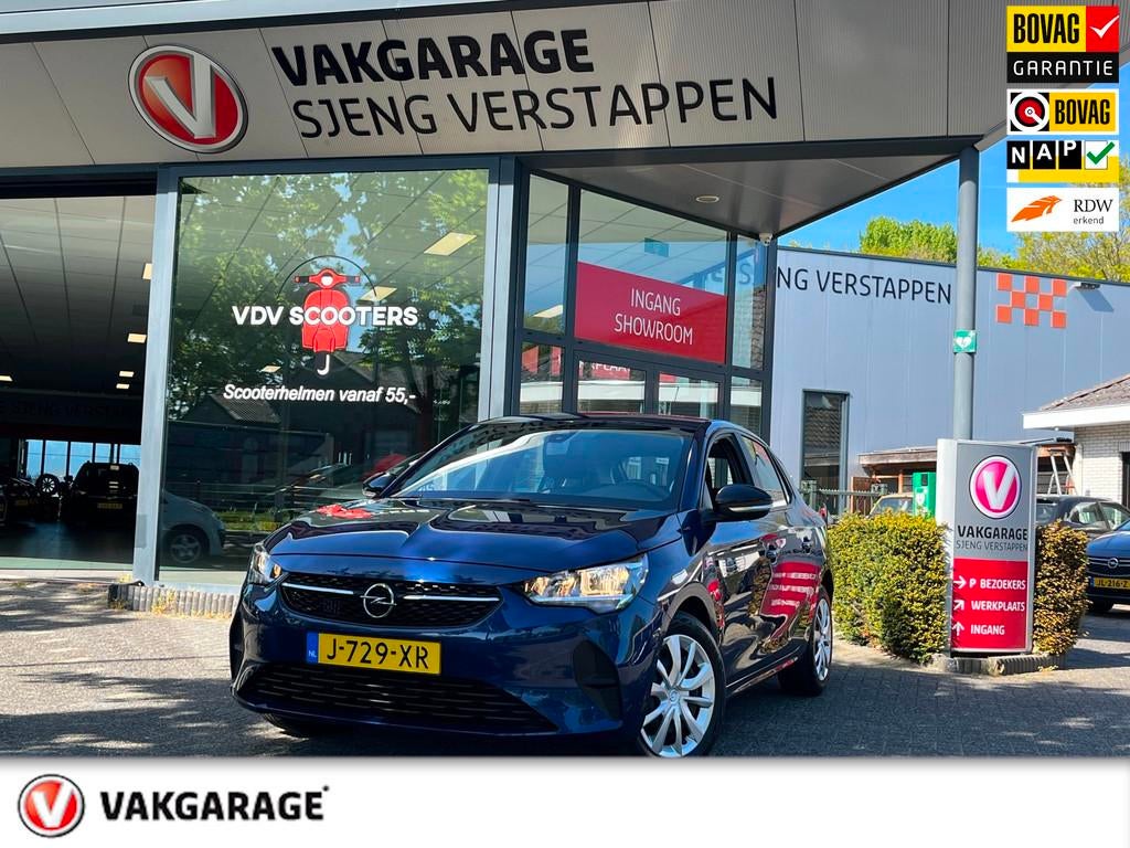 Opel Corsa 1.2 Edition Navi/carplay Bovagrijklaarprijs !, Auto's, 12 maanden, Gebruikt, Blauw, 49 €/maand