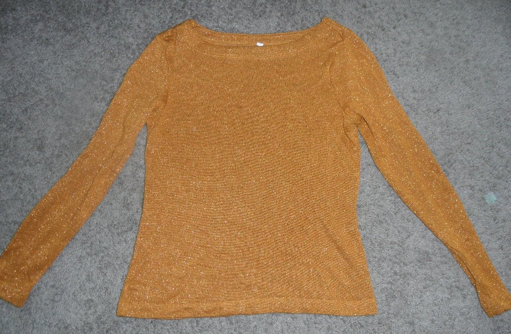 Net damesshirt, maat M, HEMA, bruin met gliterlook, Maat 38/40 (M), Bruin, Ophalen of Verzenden, Zo goed als nieuw