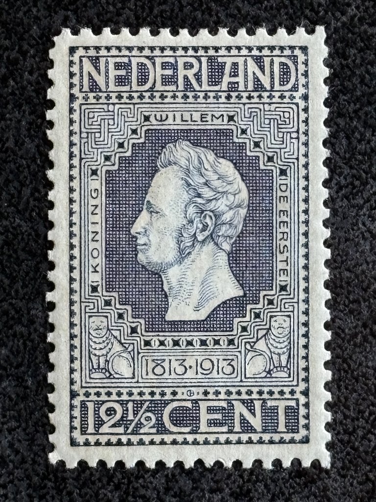 1913 NVPH 94A 100 jr onafhankelijk 12 ½ ct blauw Ongebruikt, Ophalen of Verzenden, T/m 1940