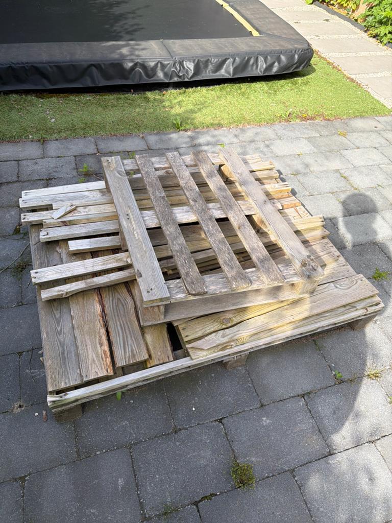 Gratis pallets en losse planken, Ophalen, Gebruikt, Minder dan 25 mm, Pallet