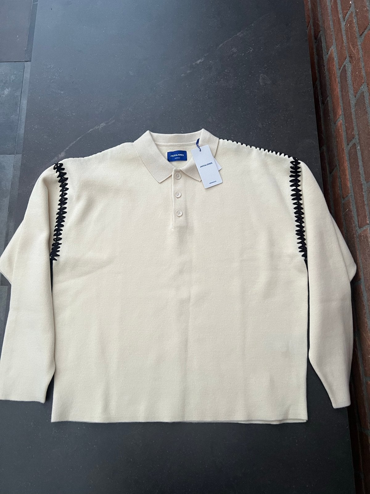 Jack & Jones Originals Gebreide Polo - Nieuw met kaartjes, Ophalen of Verzenden, Nieuw, Maat 48/50 (M), Beige