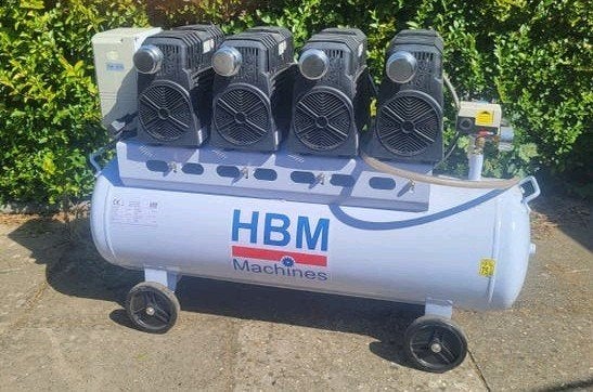 HBM 120 Liter Stille Compressor - Nieuwstaat, Ophalen, 400 tot 800 liter/min, Zo goed als nieuw, Geluidgedempt