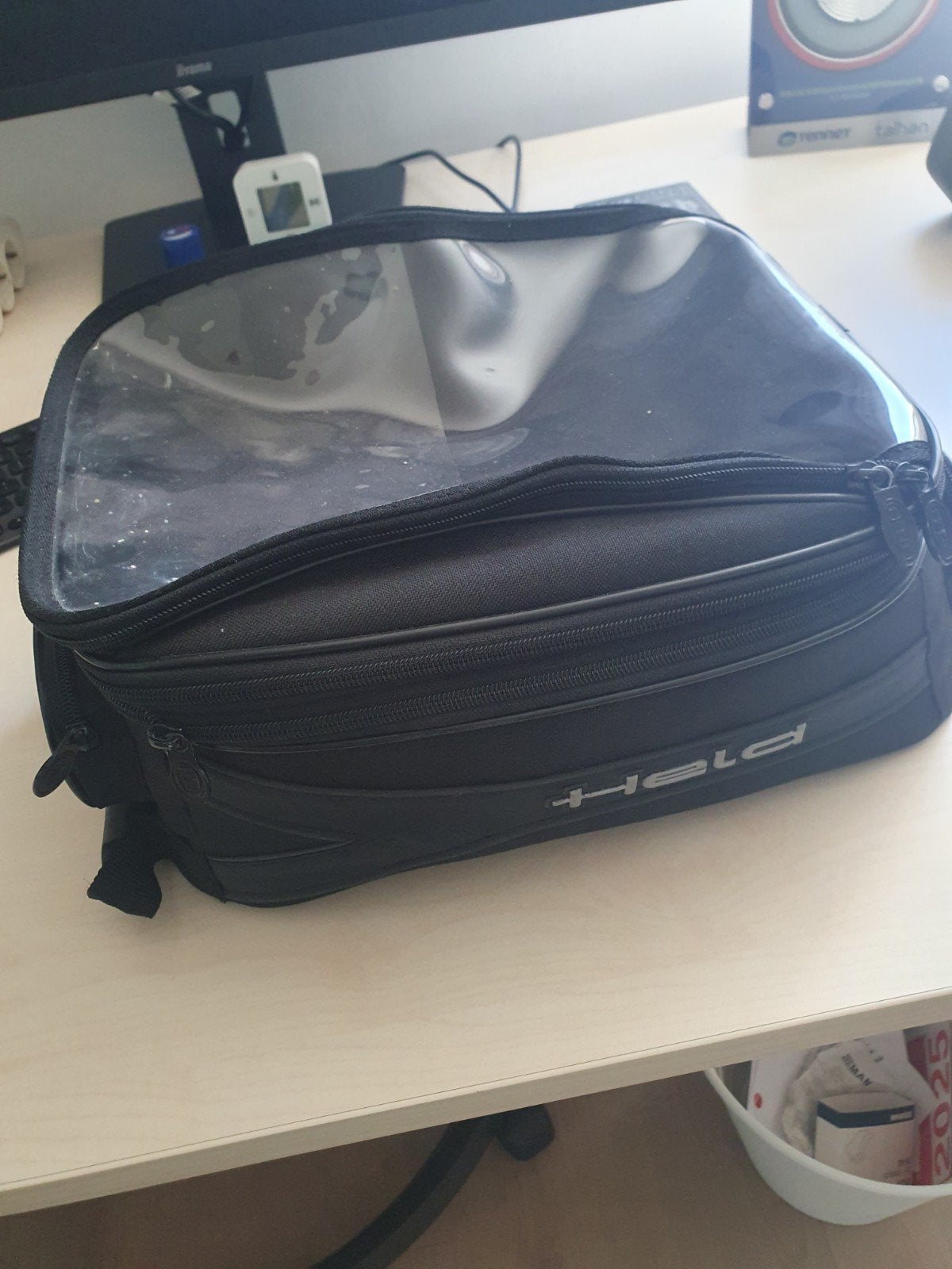 Held Tanktas - Zwart, met doorzichtig vak, Motoren, Ophalen of Verzenden, Zo goed als nieuw