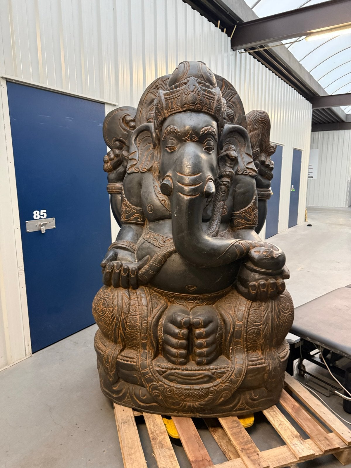 Groot Ganesha Beeld - Indische Godheid Sculptuur, Antiek en Kunst, Ophalen, Handgemaakt, 1 meter - 2 meter, Beeld