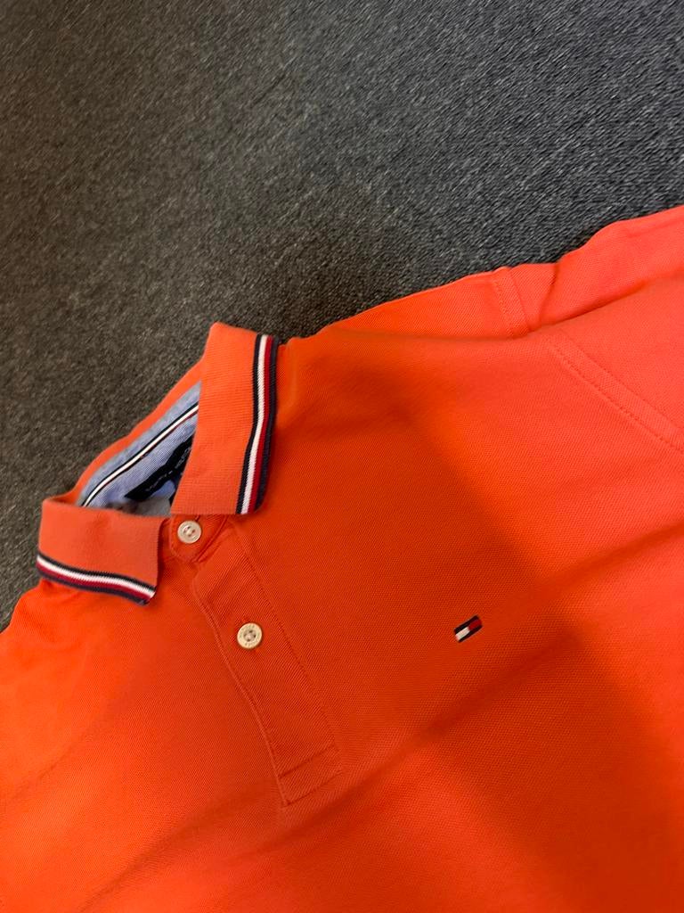 Tommy Hilfiger Polo Shirt Oranje Maat M, Ophalen of Verzenden, Zo goed als nieuw, Maat 48/50 (M), Oranje