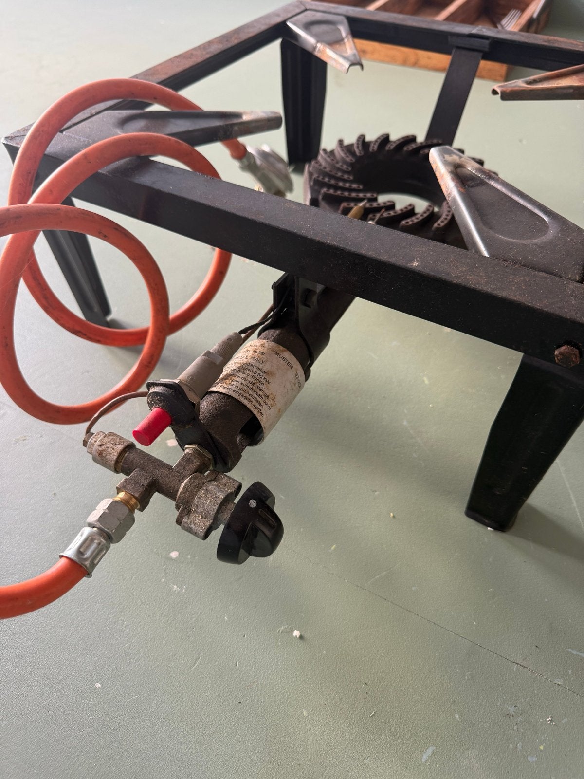 Stevige gasbrander / wokbrander met gietijzeren brander, Ophalen of Verzenden, Gebruikt