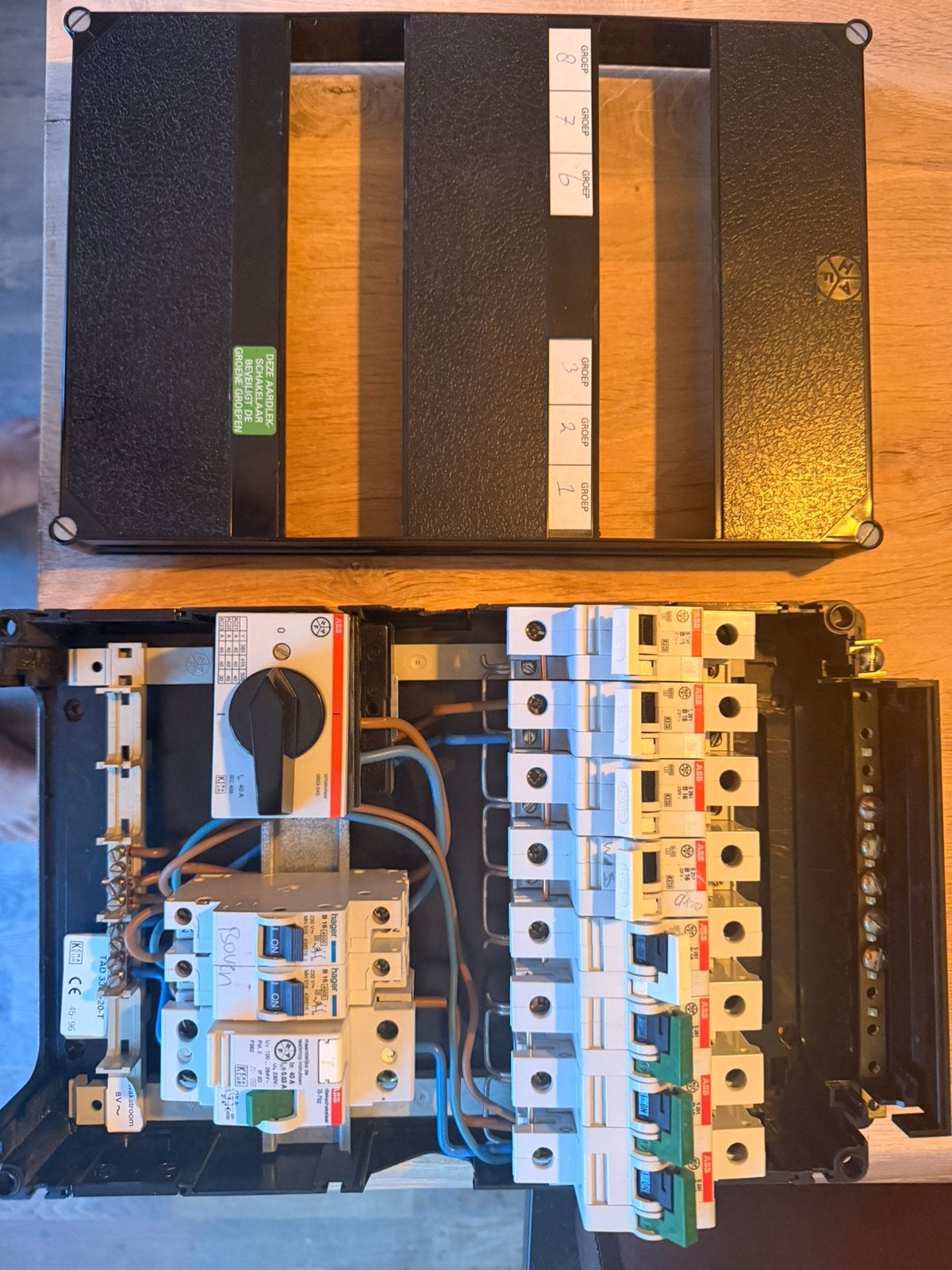ABB groepenkast / verdeelkast compleet – 8 groepen, Ophalen, Zo goed als nieuw