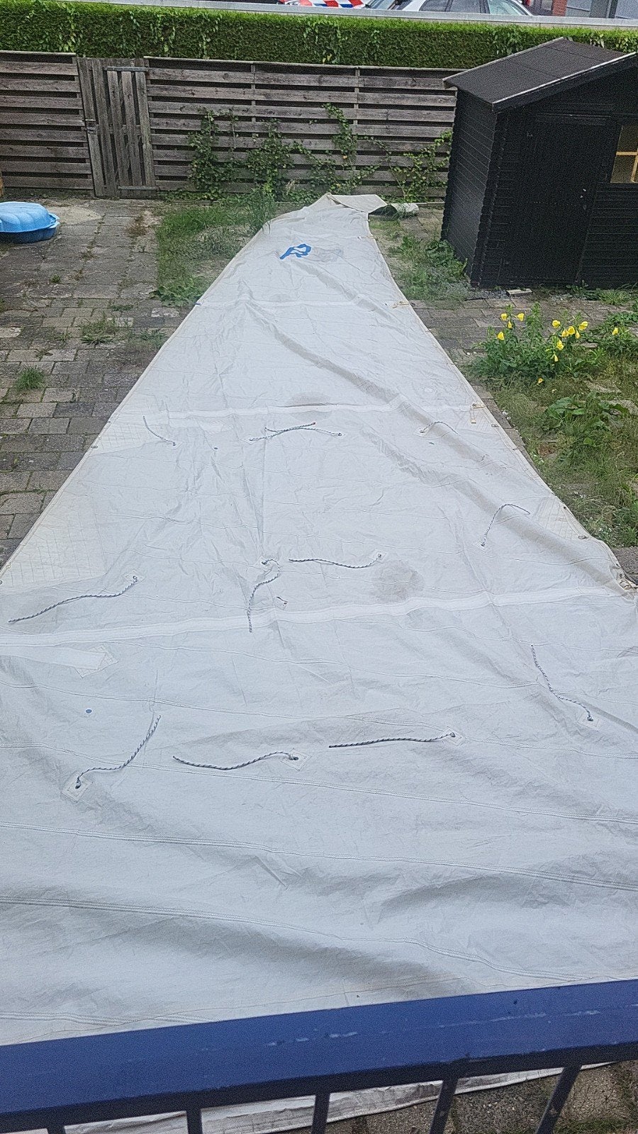 Grootzeil voor zeilboot - Gebruikt maar in goede staat, 6 meter of meer, Gebruikt, Grootzeil, Ophalen