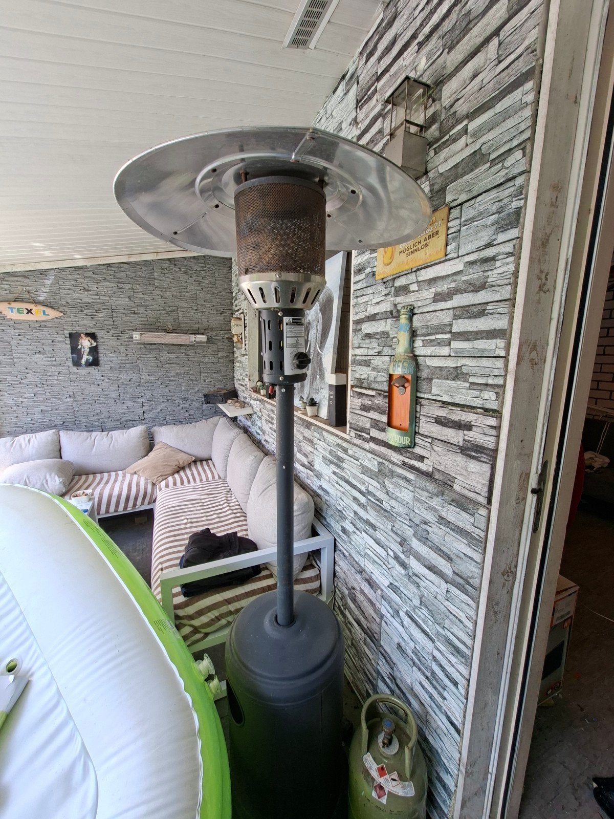 Terrasverwarmer op gas, Tuin en Terras, Ophalen, Gebruikt, Gas, Vloer