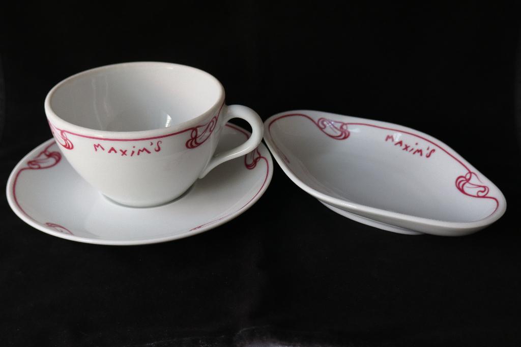 Vintage MAXIM'S restaurant Frankrijk koffie set 1960, Ophalen of Verzenden