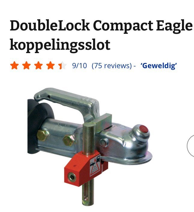 Doublelock compact eagle koppelingsslot/disselslot, Ophalen of Verzenden, Zo goed als nieuw