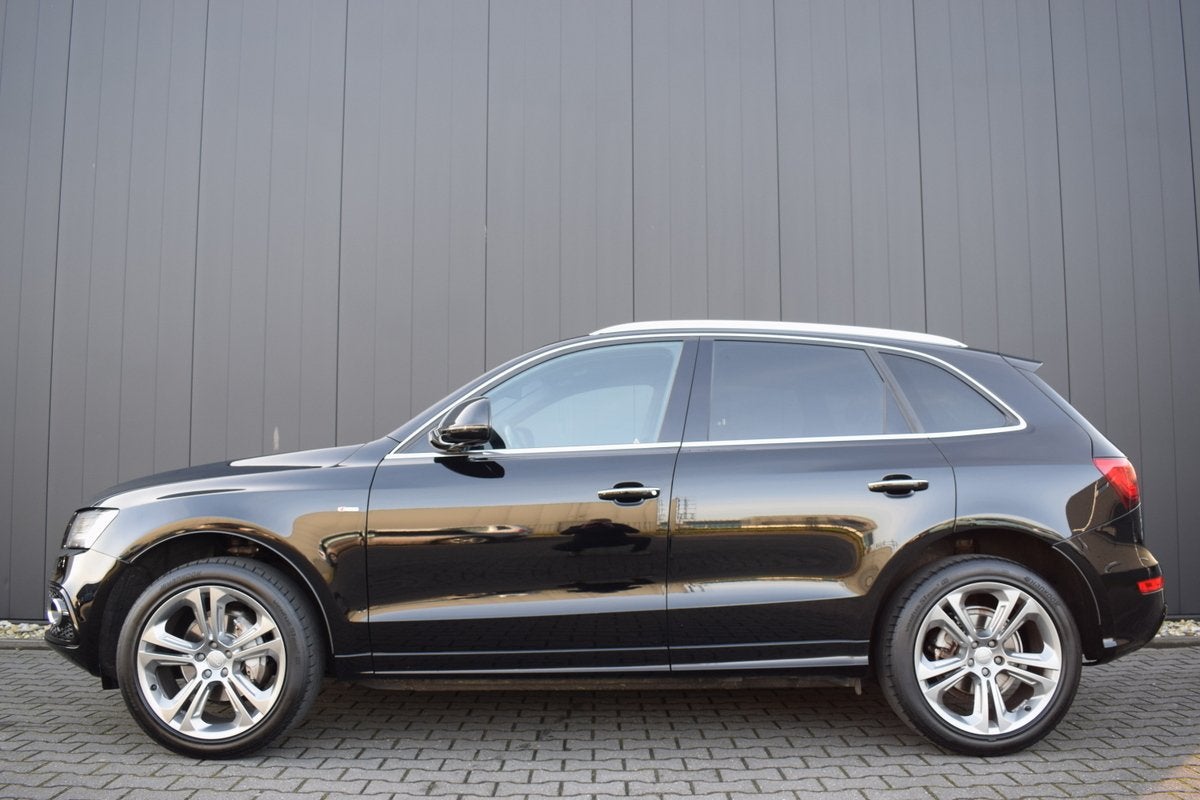 Audi Q5 2.0 TFSi 230pk Quattro Pro Line Plus Panoramadak | 2, Auto's, Audi, Gebruikt, 4 cilinders, Leder en Stof, Zwart