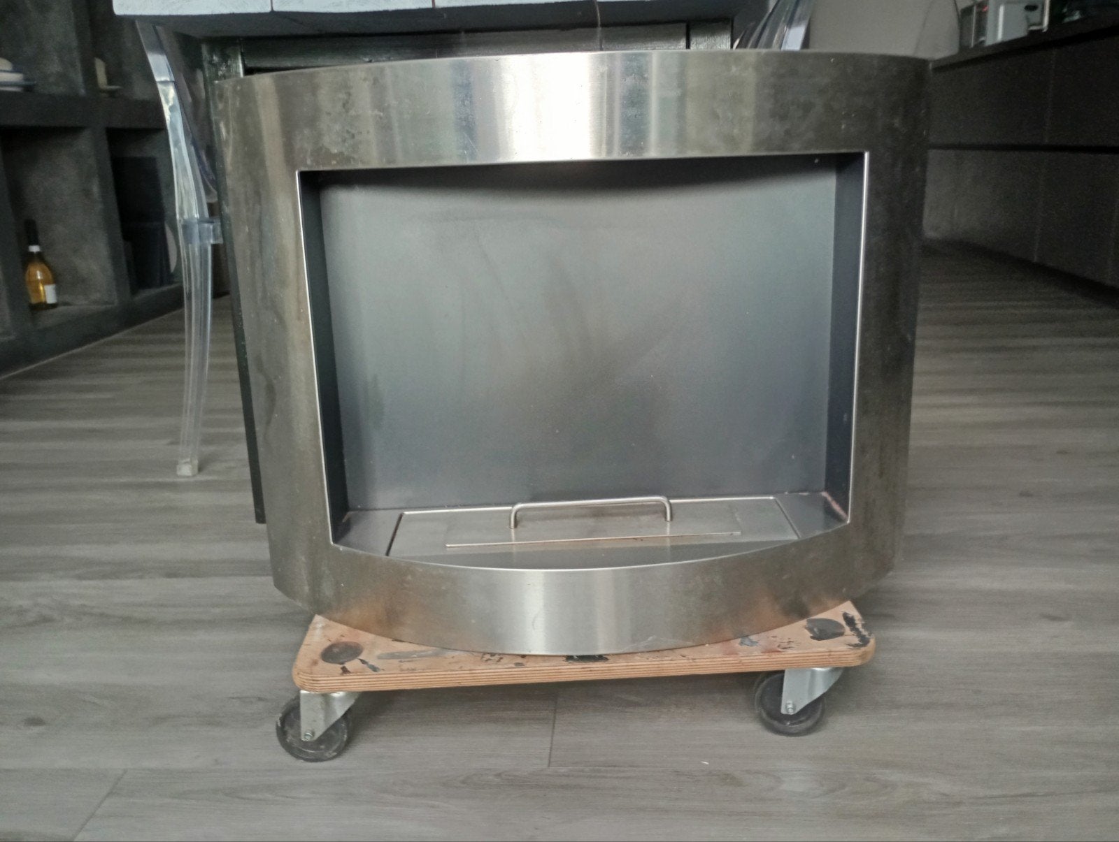 Bio ethanol haard - Mooie strakke uitvoering, b73xd20x55 h., Ophalen, Zo goed als nieuw, Vrijstaande haard, Overige soorten