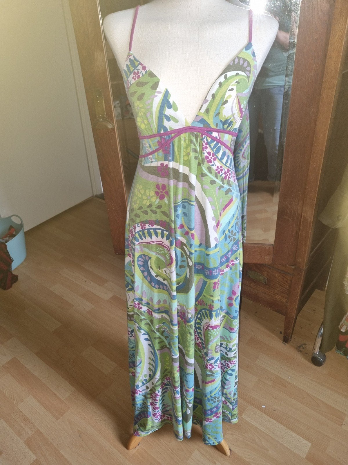 Maxi jurk met print - Amisu New Yorker - Maat 38, Kleding | Dames, Maat 38/40 (M), Ophalen of Verzenden, Gedragen, Amisu