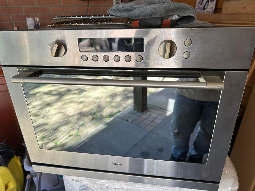 Pelgrim MA6694RVS/P05 Inbouw Oven met Grill en Magnetron, Witgoed en Apparatuur, 45 tot 60 cm, Gebruikt, 60 cm of meer, Ophalen of Verzenden
