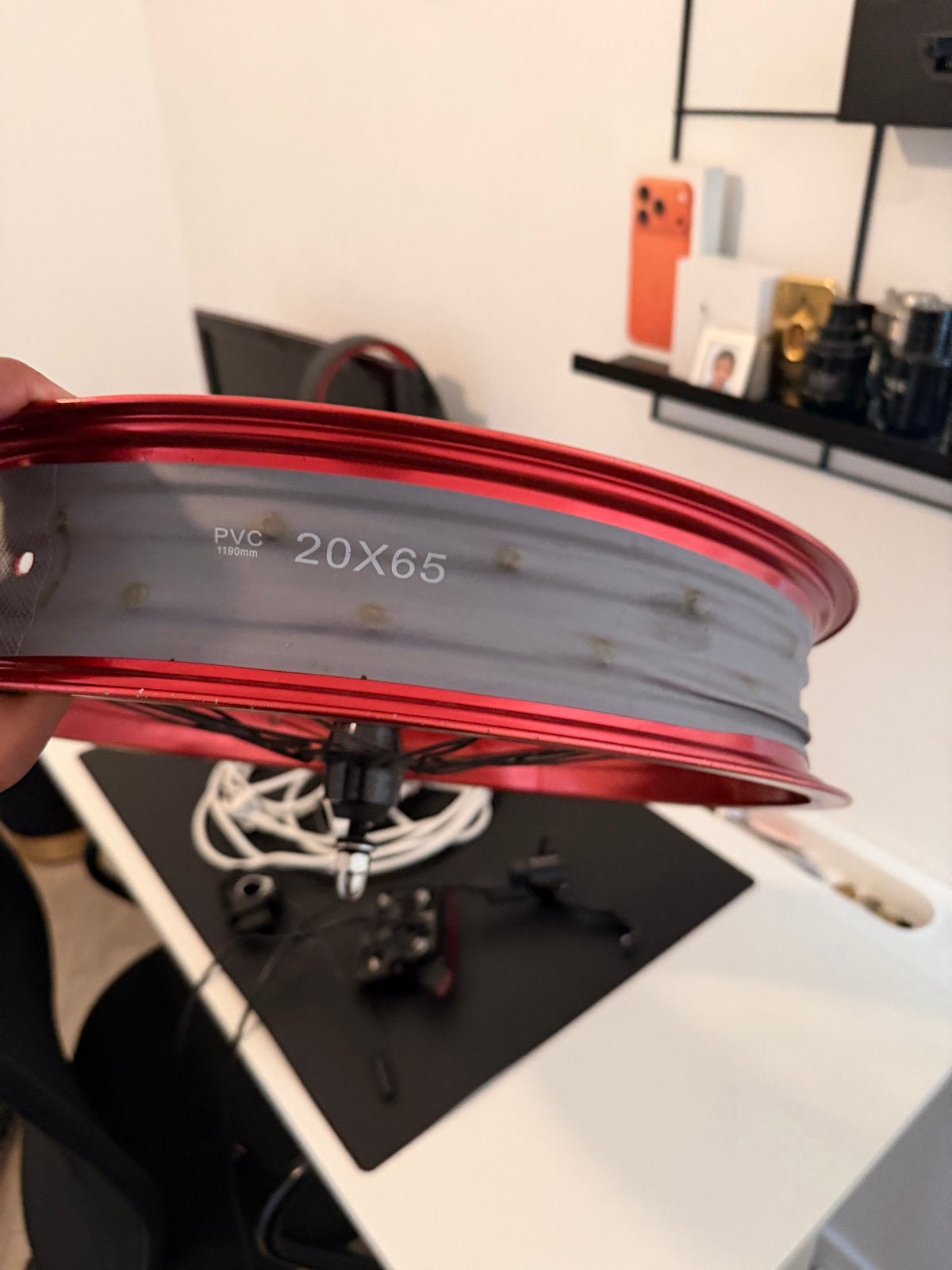 Rood Fatbike Wiel 20x65 - Zo goed als nieuw, Ophalen of Verzenden, Zo goed als nieuw, Fatbike, Wiel