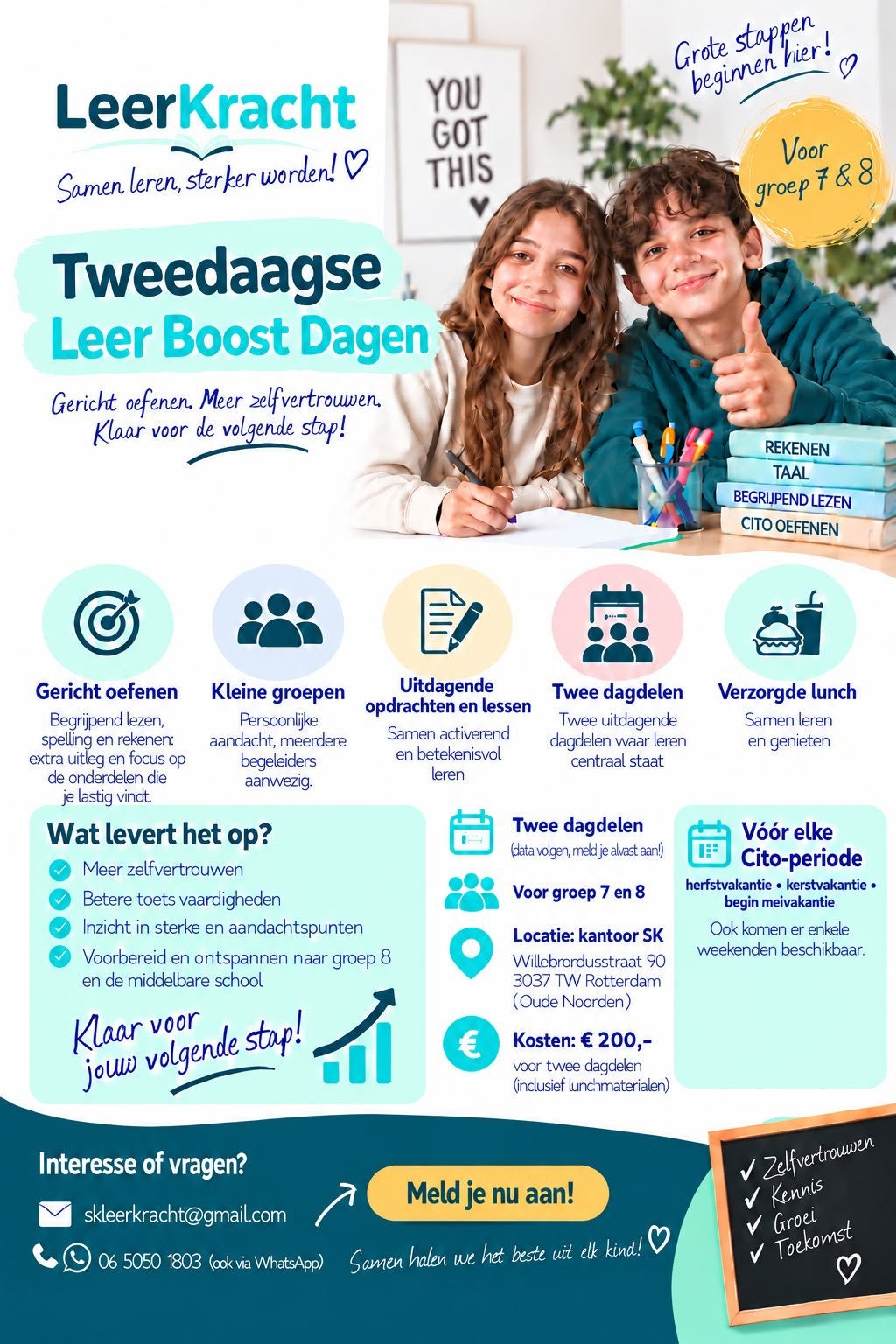 Tweedaagse trainingdagen groep 7/8 (cito), Vacatures, 33 - 40 uur, Overige niveaus, Vanaf 10 jaar, Overige vormen