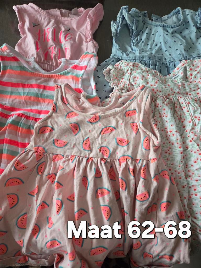 Leuke zomerjurkjes voor meisjes, maat 62-68, Ophalen of Verzenden, Gebruikt, Diverse, Meisje