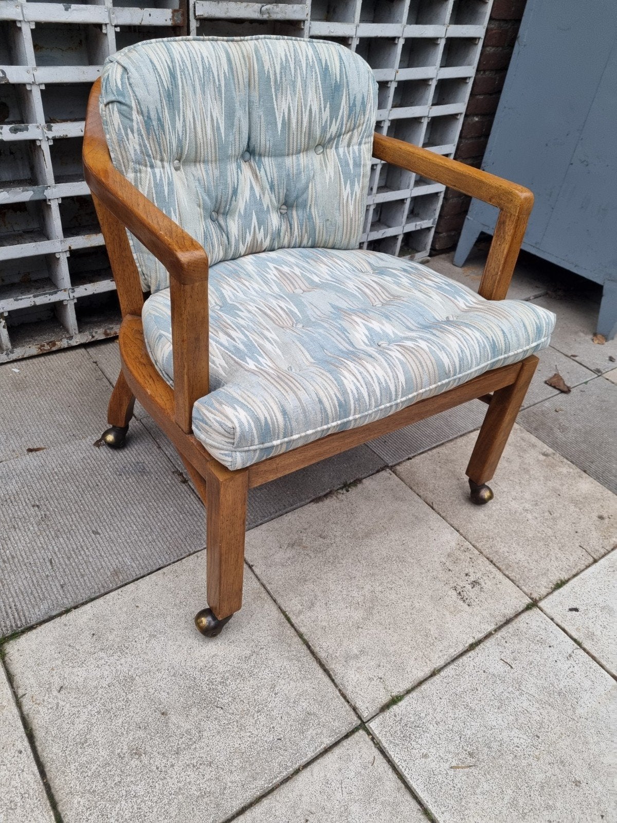 antieke rol-fauteuil op koperen wielen, Antiek en Kunst, Ophalen