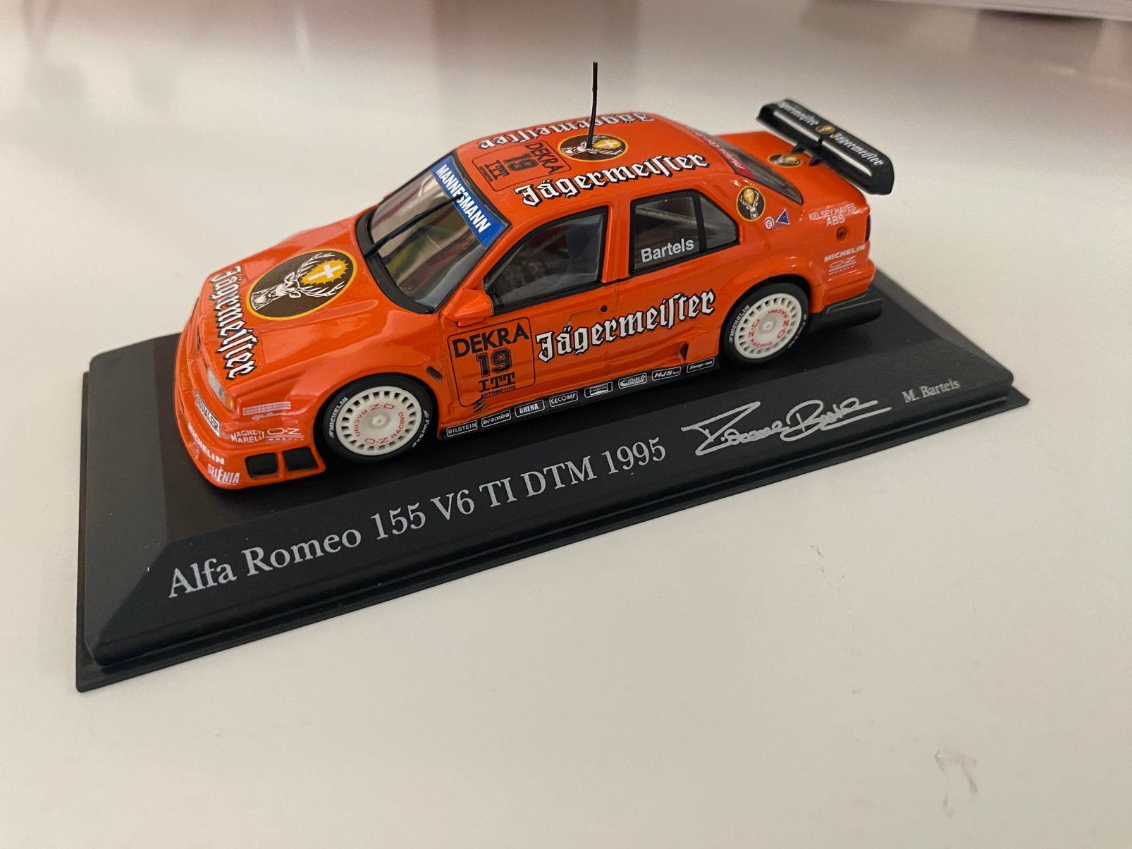 Alfa Romeo 155 V6 Ti DTM M.Bartels, Verzenden, Zo goed als nieuw, Auto, MiniChamps