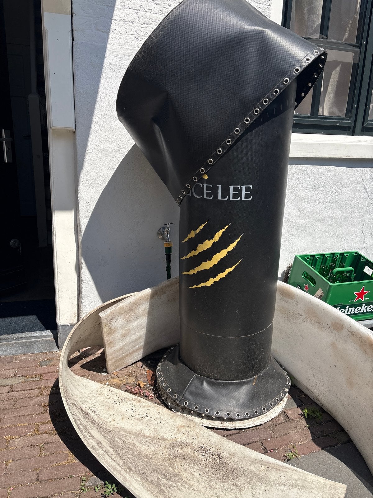 Bruce Lee bokspaal - leer goed, schuim te vervangen, Ophalen, Gebruikt, Bokszak
