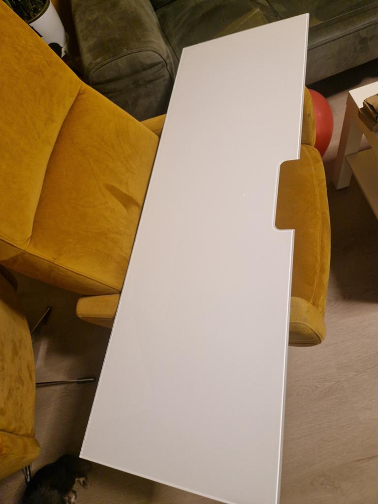 Besta glasplaat/ toppaneel 120cm, Ophalen, Rond, Zo goed als nieuw, 100 tot 150 cm