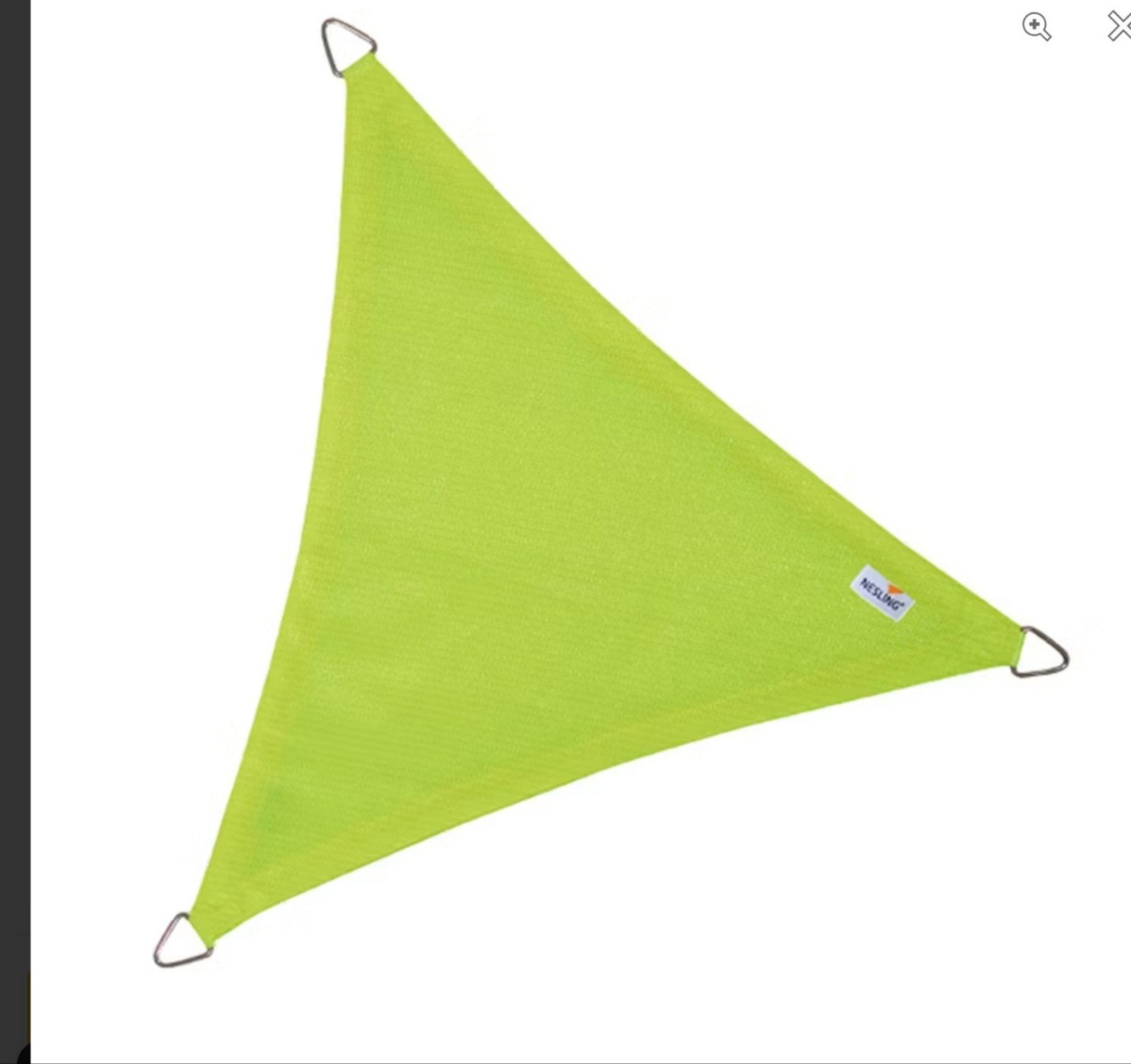 Groen Nesling Schaduwdoek Driehoek 3.6x3.6x3.6, Tuin en Terras, Schaduwdoeken, Ophalen of Verzenden, Nieuw