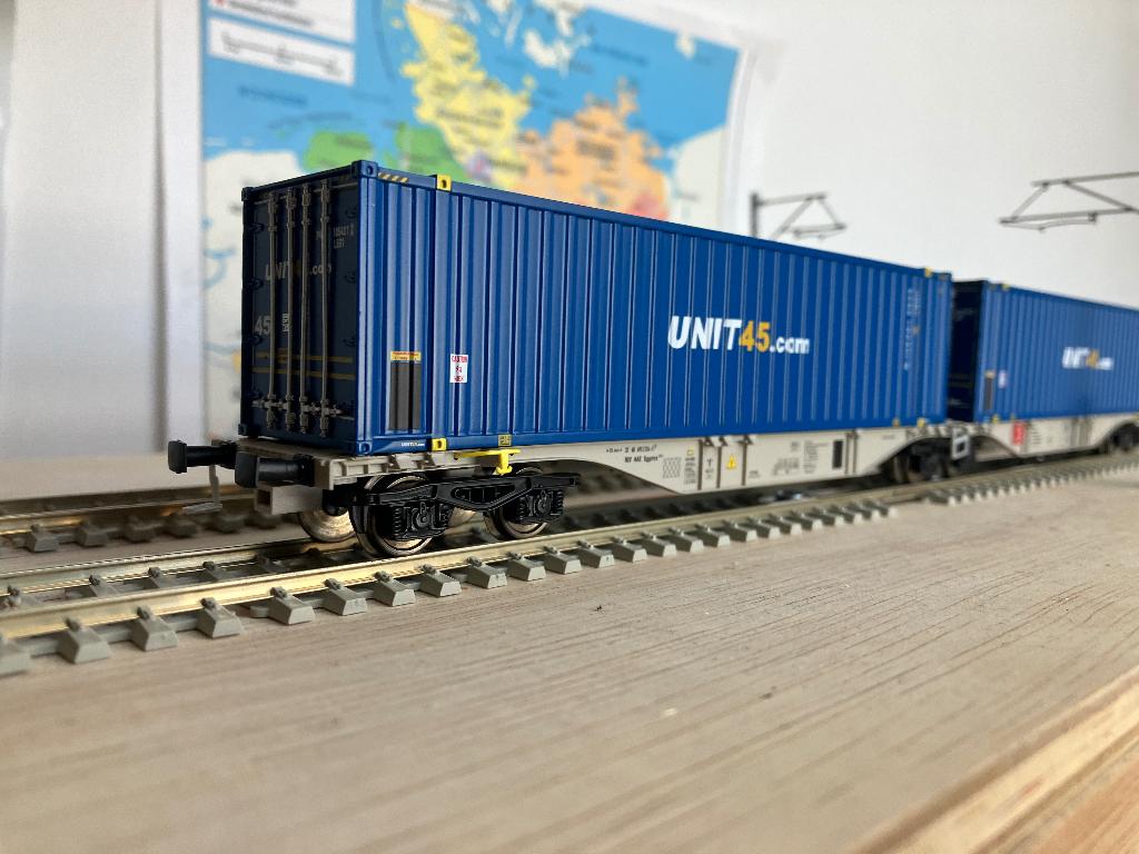 Mehano container 3 X ho, Overige merken, Treinset, Gelijkstroom, Ophalen of Verzenden