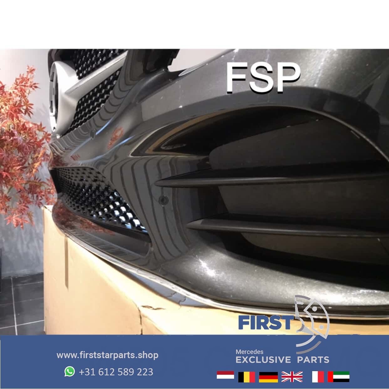 W205 C205 S205 C43 AMG VOORBUMPER COMPLEET Mercedes C Klasse, Gebruikt, -, Voor, Ophalen of Verzenden