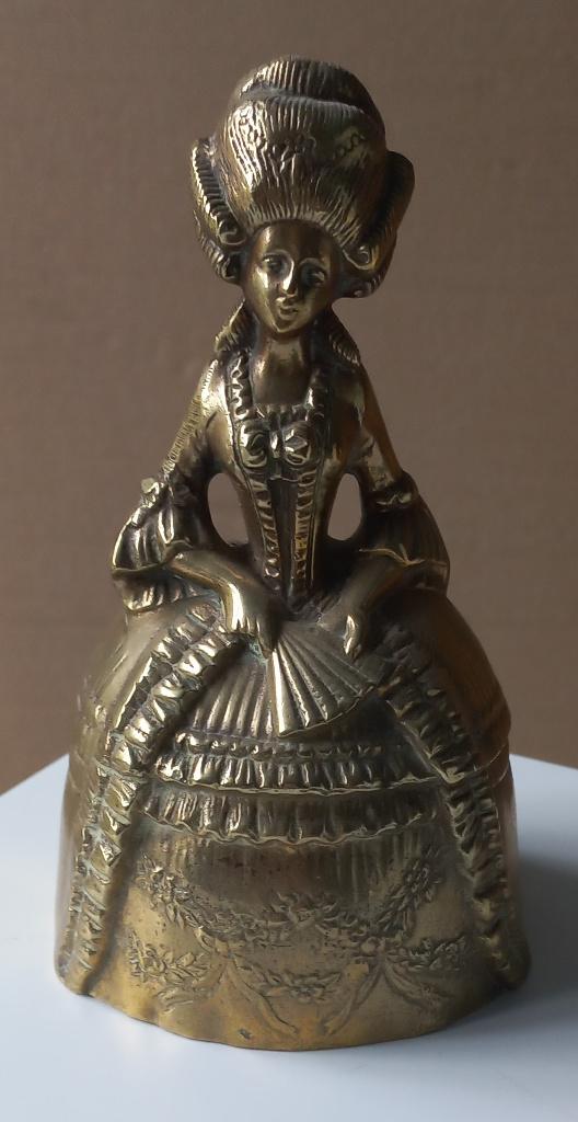 Messing tafelbel Engelse dame, Antiek en Kunst, Ophalen of Verzenden