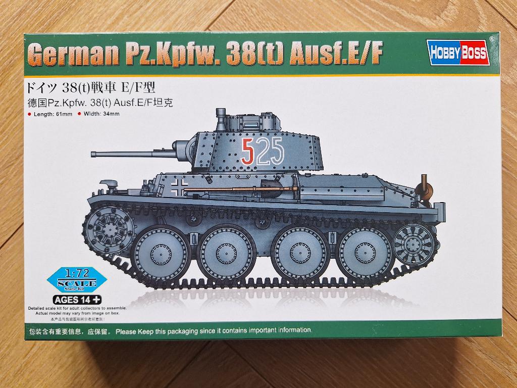 1:72 1/72 Hobby Boss German Pz.Kpfw. 38(t) Ausf. E/F, Overige merken, Nieuw, Ophalen of Verzenden, Tank