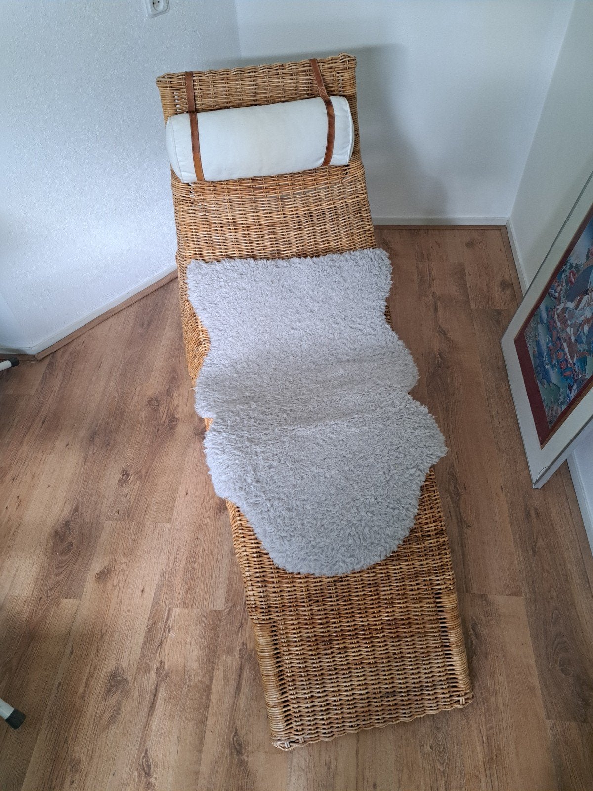 Rieten relax fauteuil IKEA, Gebruikt, Bohemian, Scandinavisch, Riet of Rotan, Ophalen of Verzenden