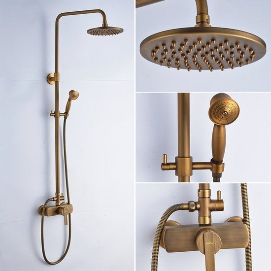 Luxe Antiek geborstelt Messing Regendouche Set, Doe-het-zelf en Verbouw, Sanitair, Sanitair-online.eu, Rolisa25@gmail.com, Nieuw