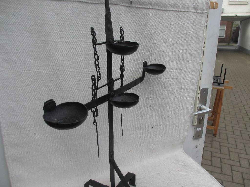 DOGON / BAMANA IJZERLAMP , MALI, Afrika, Overige typen, Handgemaakt, Metaal