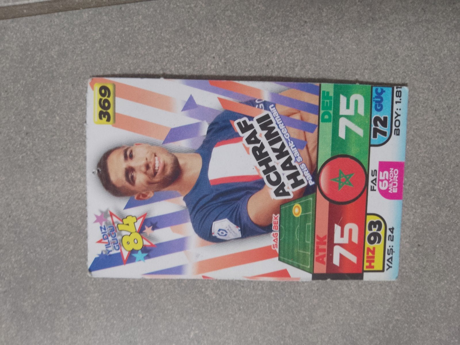 Achraf Hakimi SPORCU 2024 Voetbal Spelerskaart, Ophalen of Verzenden