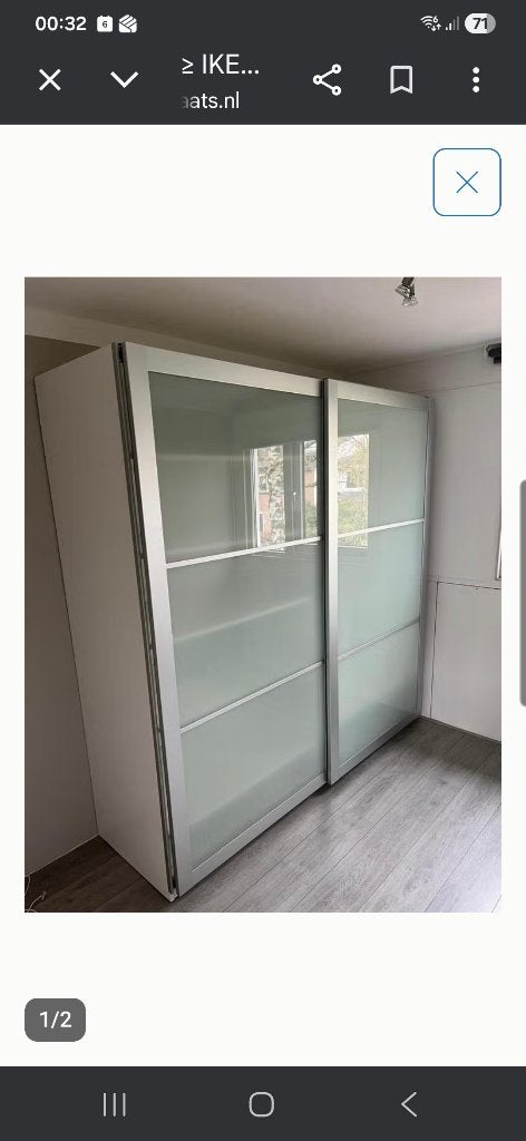 Te koop Ikea kledingkast, Ophalen, Met deur(en), Gebruikt, 50 tot 100 cm