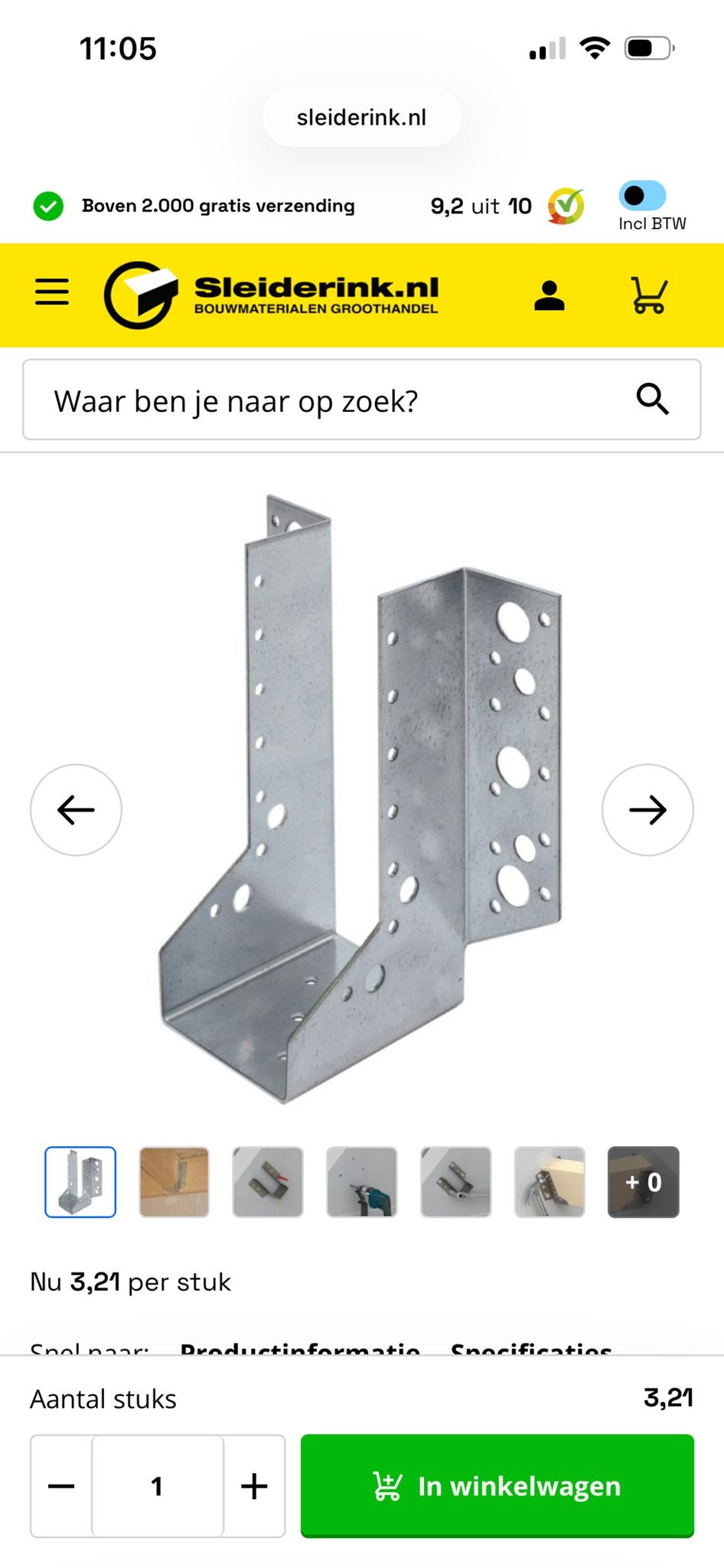 Raveeldrager balkdrager 46x146 - 20 stuks verzinkt, Ophalen, Nieuw, Overige typen