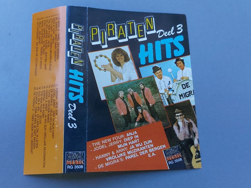 20 PIRATEN HITS DEEL 3 (MC), Cd's en Dvd's, Cassettebandjes, Ophalen of Verzenden, Zo goed als nieuw, Origineel, 1 bandje