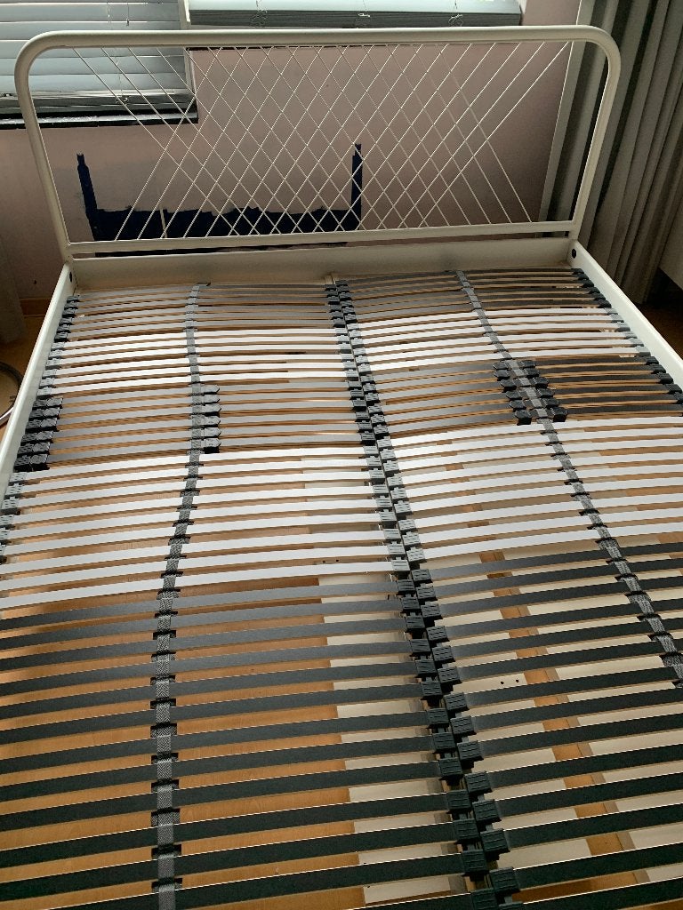 IKEA NESTTUN tweepersoons bed 160 x 200 cm, Ophalen, Wit, Tweepersoons, Zo goed als nieuw