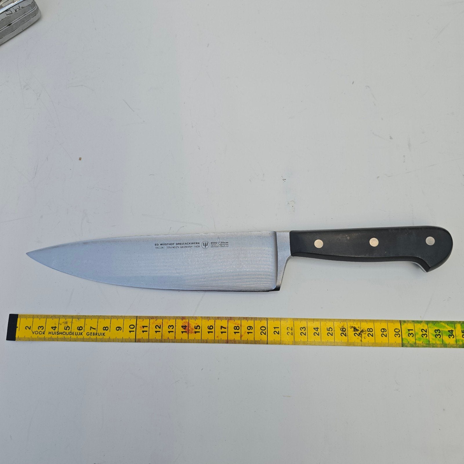 Ed Wüsthof Dreizack Koksmes, 20 cm lemmet, Overige typen, Ophalen of Verzenden, Gebruikt