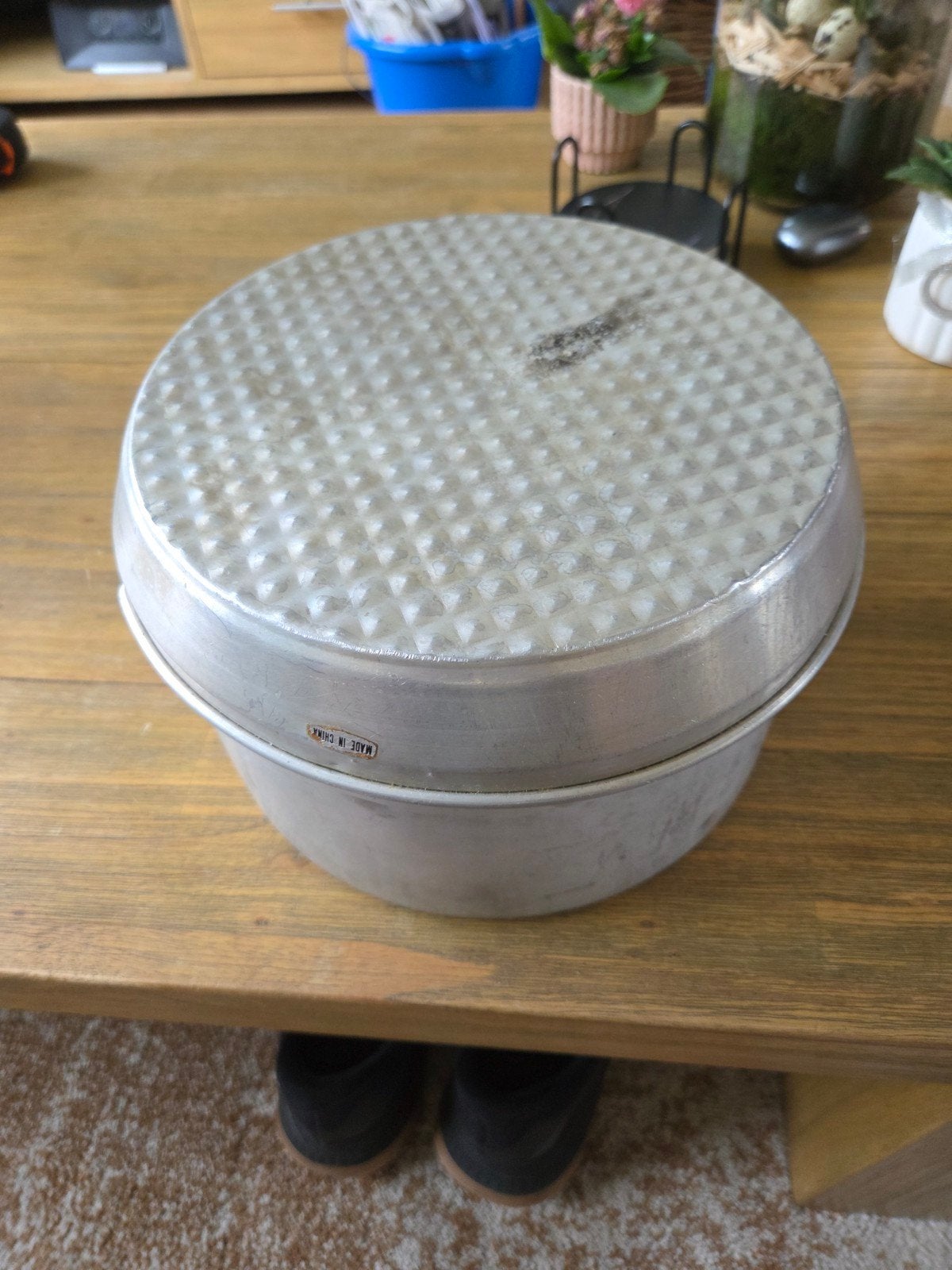 Vintage aluminium camping pannenset, Caravans en Kamperen, Kampeeraccessoires, Gebruikt, Ophalen of Verzenden
